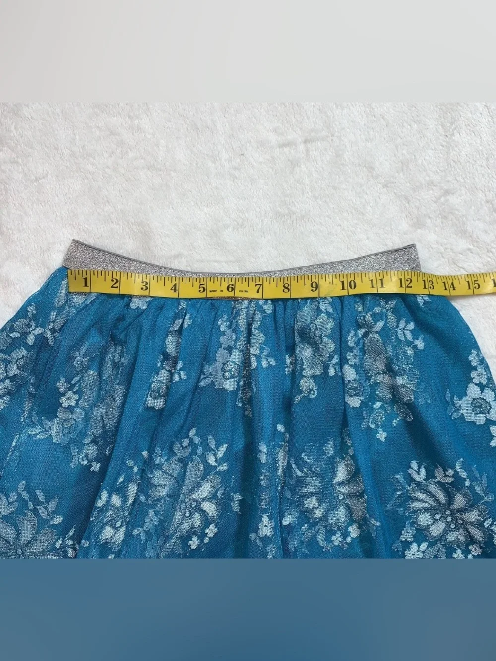 Justice Girls Metallic Lace Skorts size 14 lined